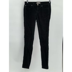 Madewell Corduroy Pants‎ Women Size 26 Black Skinny Low Rise